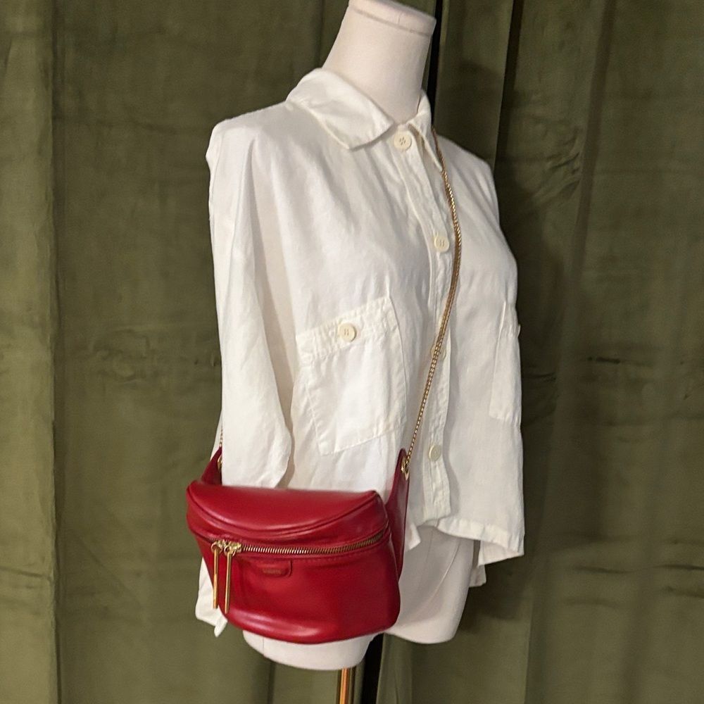 Carlota Elegant Red Crossbody  genuine leather Bag